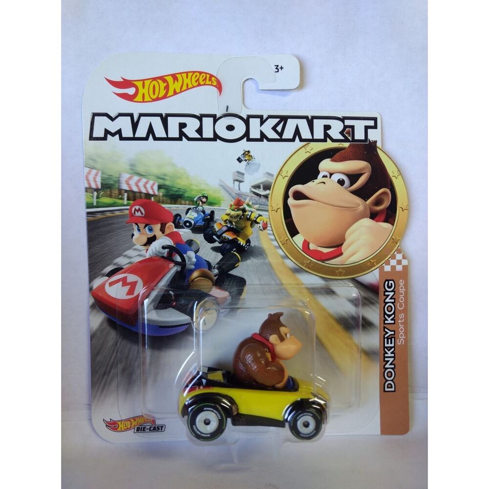 Hot Wheels - Donkey Kong - Sports Coupe - Mario Kart Diecast 1:64 Scale